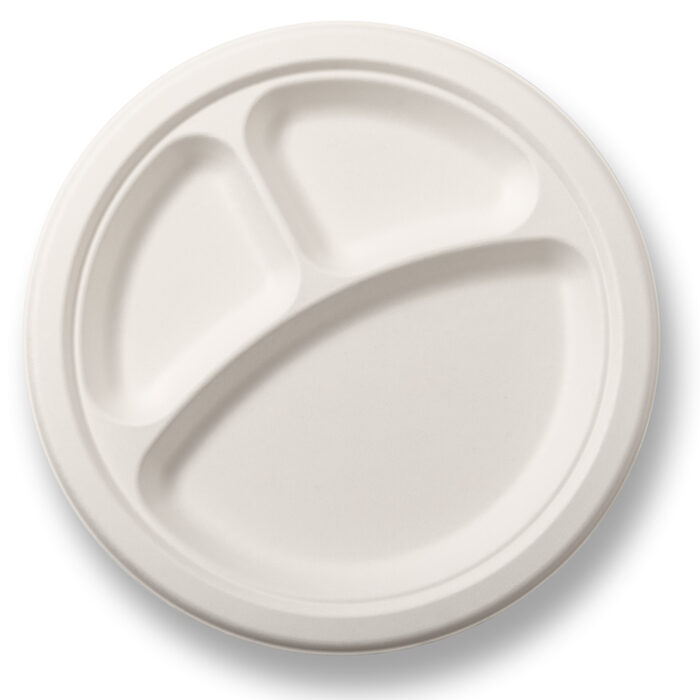 Herald Bagasse Plate Round 3 Comp 10"