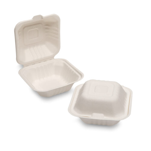 Herald Bagasse Burger Box (152x152x78mm/6")