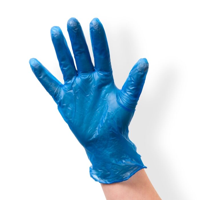 Herald Blue Vinyl Glove Large