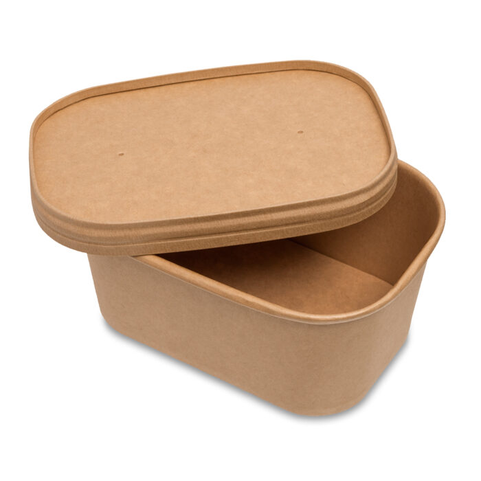 Herald Rectangle Container with Paper Lid 35oz